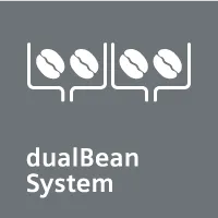 Cистема dualBean: два отдельных контейнера для зерен разного вида - для подлинности вкуса