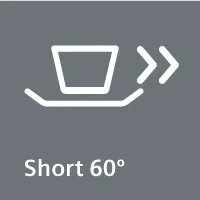This image shows a cooking timer icon with the text "Short 60*" below it. The icon appears to represent a short cooking time of 60 minutes or less.
