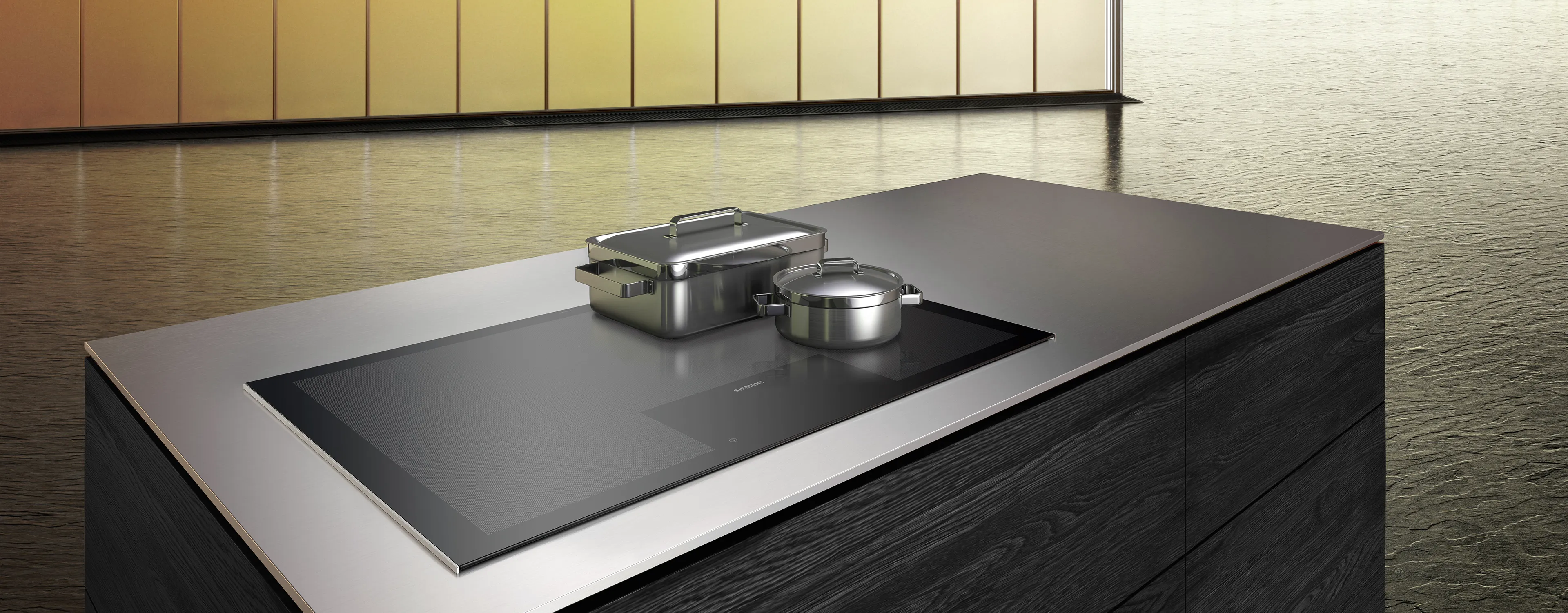 Kitchen island with Free Induction hobs