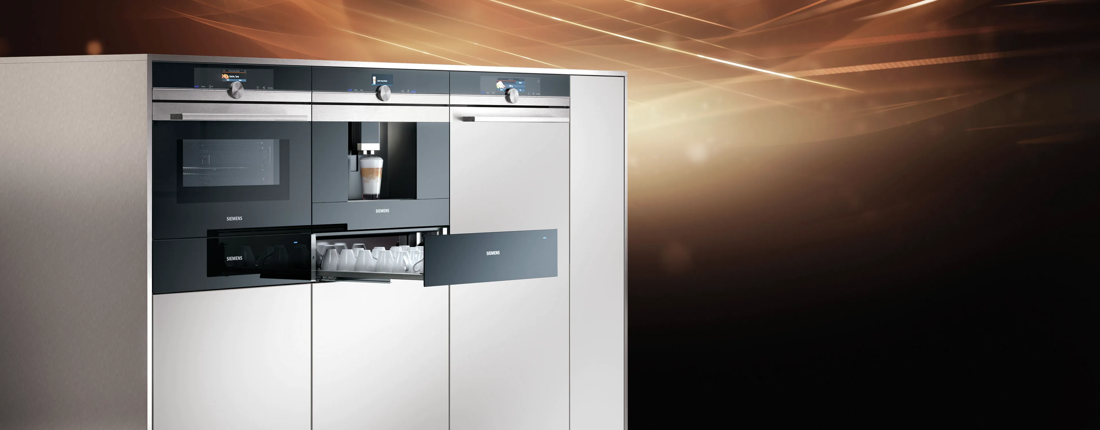 Siemens coffee machine in the background.