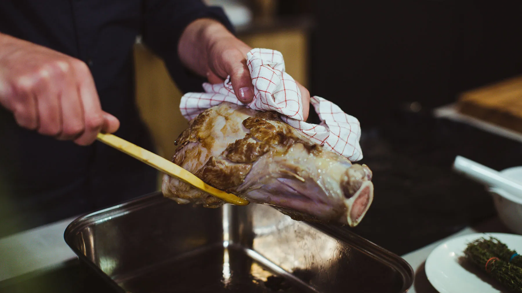 Preparing veal shank