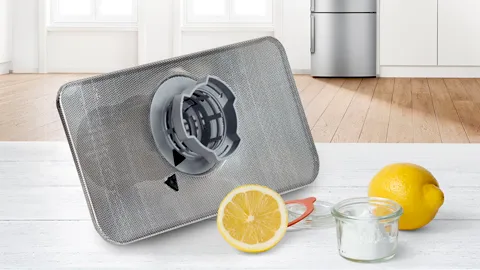 Juicer, lemon, glass, kitchen appliance, wooden floor, white background.