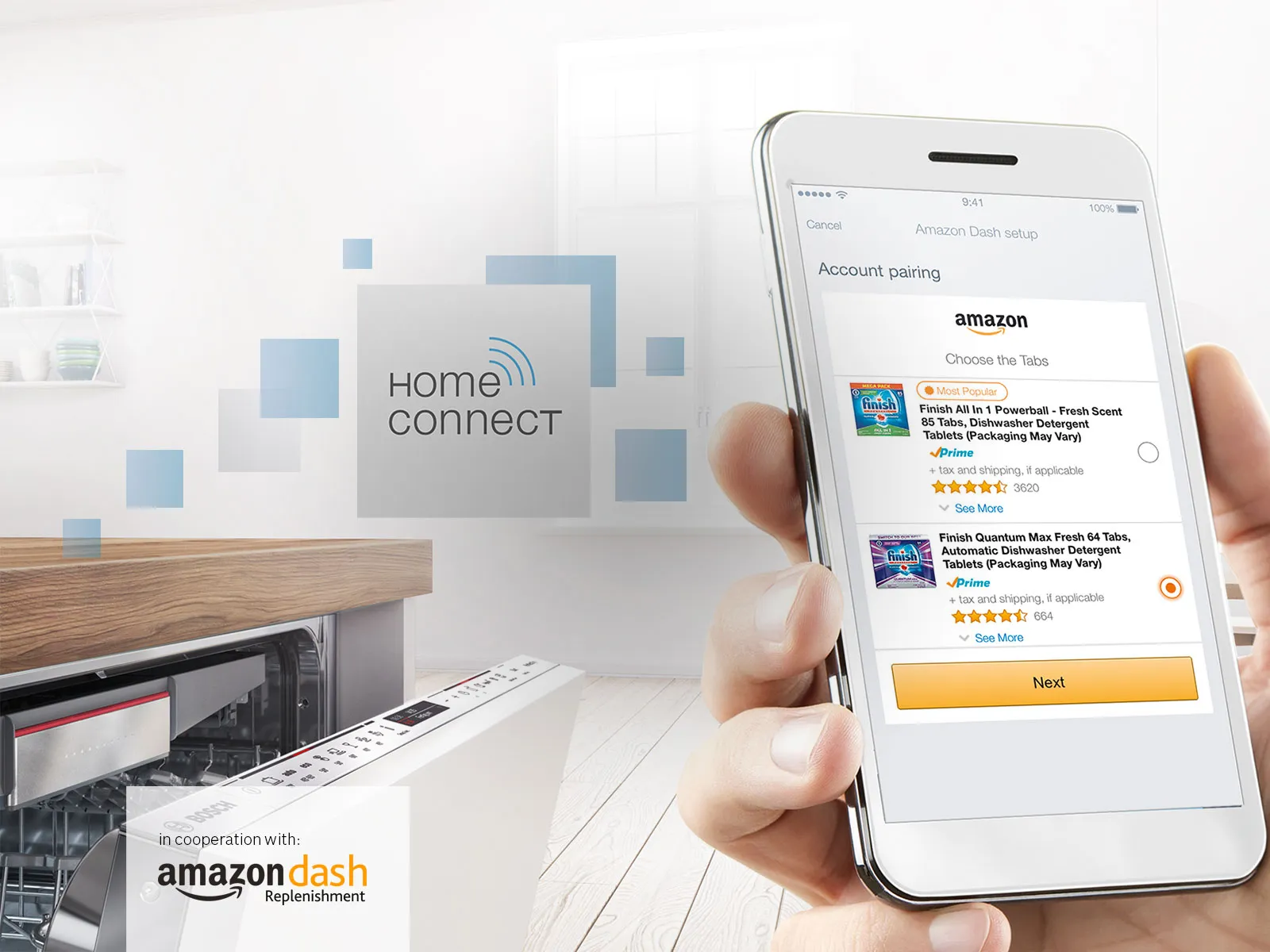 Smart home device, Amazon app, online shopping, home automation, technology, connectivity.