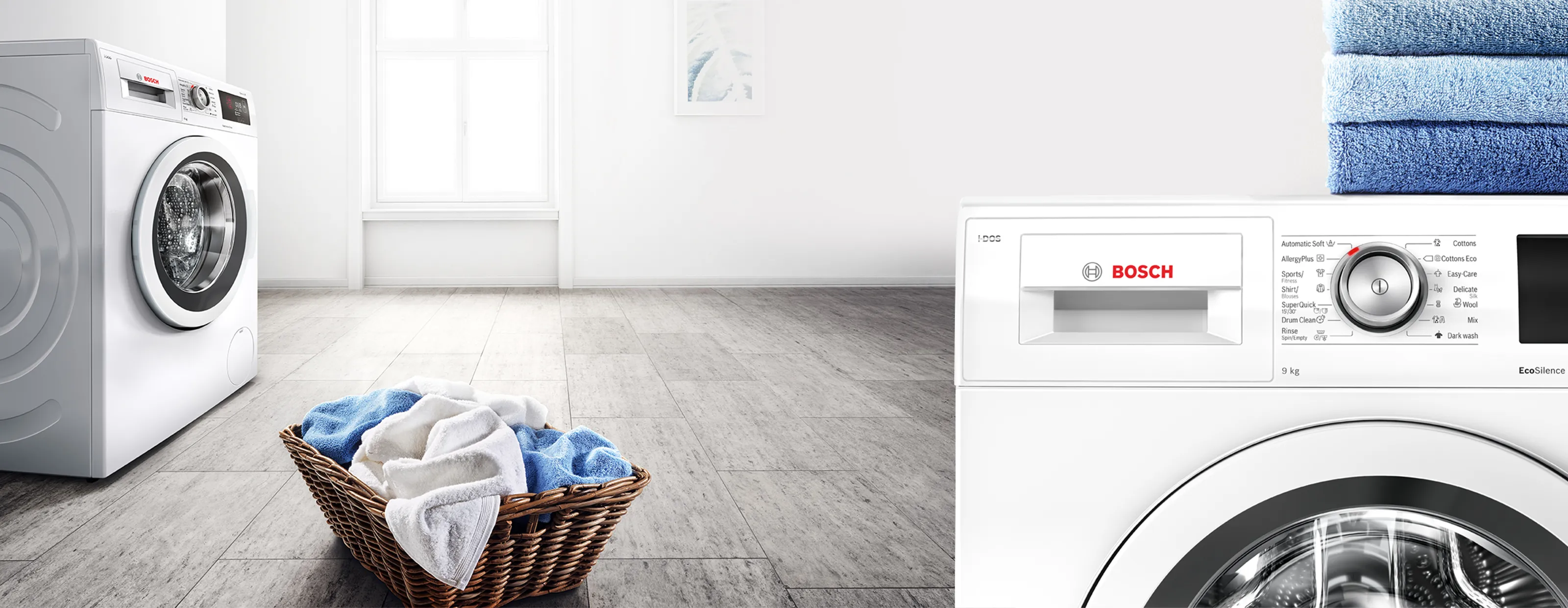 Washing machine in utility room