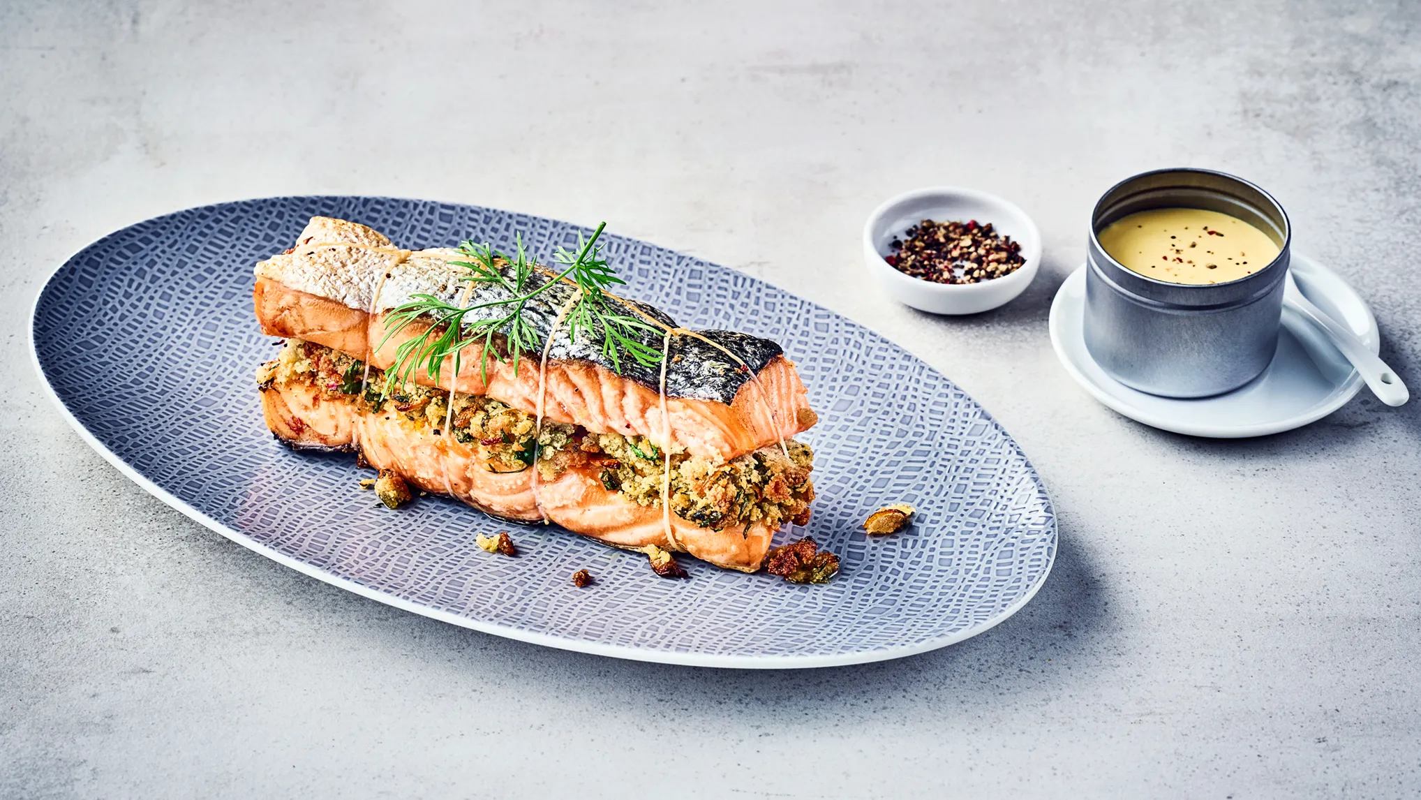 Oven Roast Stuffed Salmon