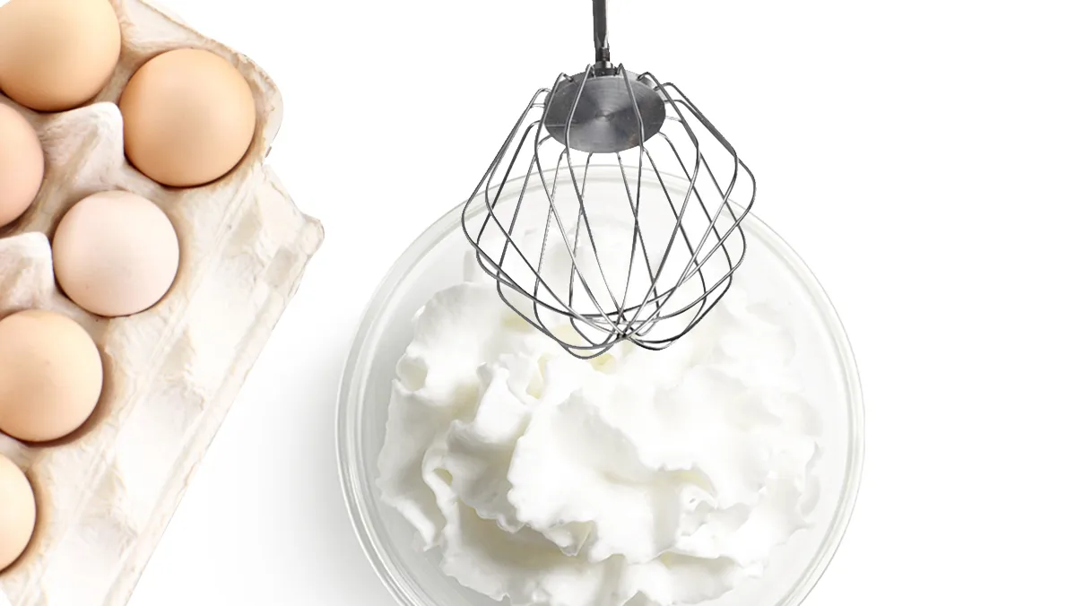 打蛋器能打發輕盈的蛋白,處理海綿蛋糕等麵 團,就算細少份量,可調整高度的打蛋器都能夠 帶來優異的打發效果