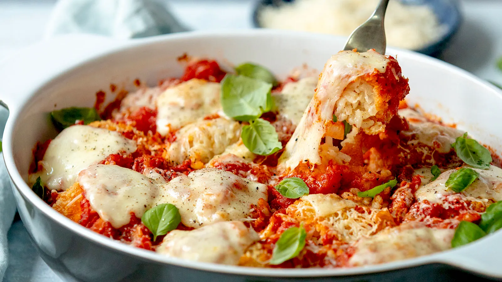 Baked Arancini Parmigiana