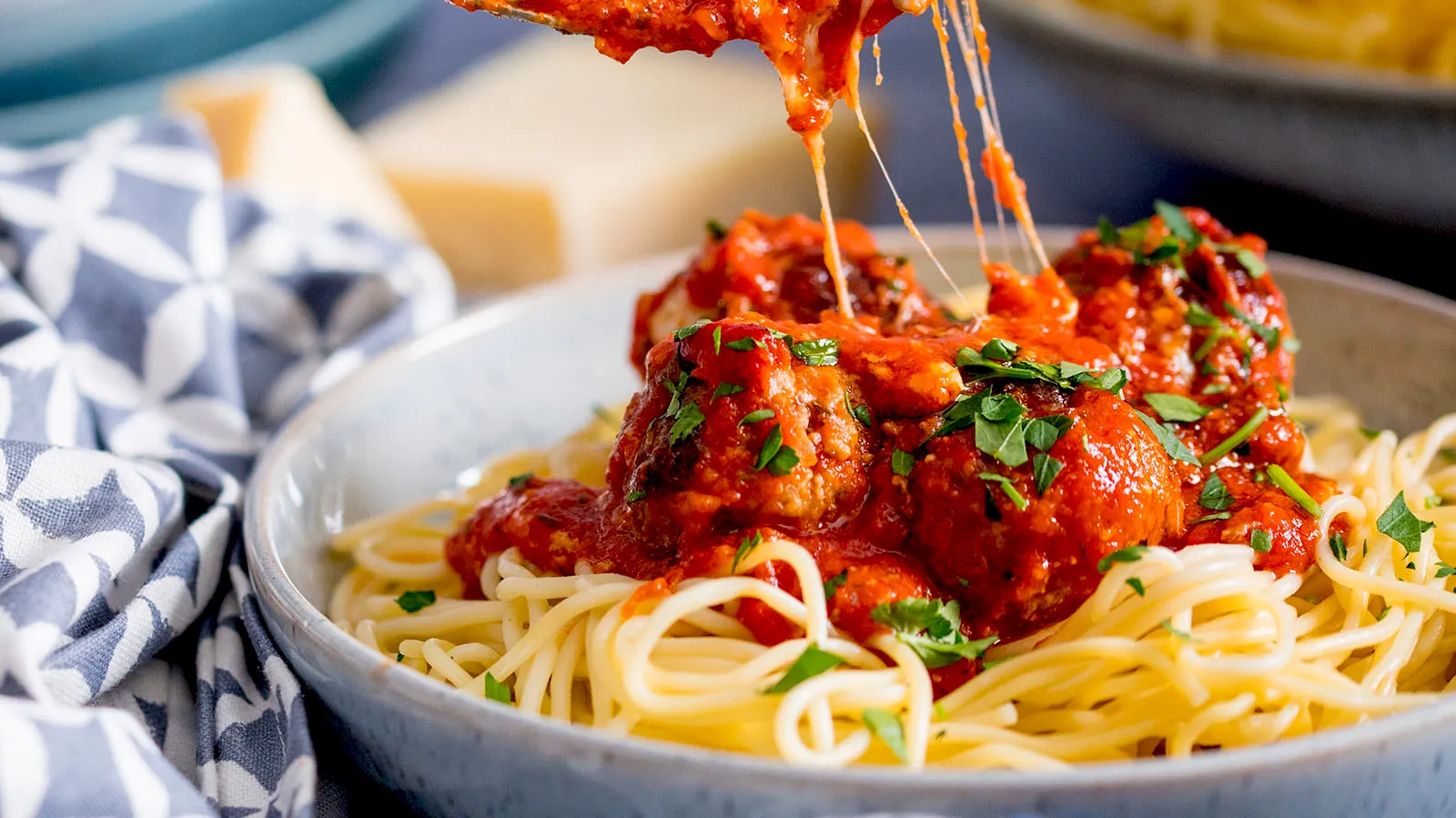 Baked Three Cheese Meatballs