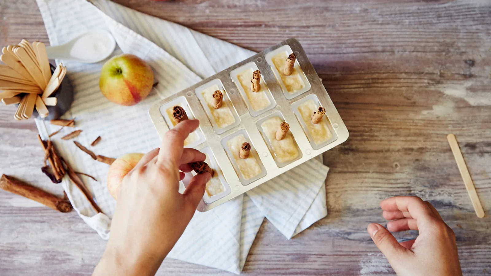 Step 3 - apple & cinnamon ice creams