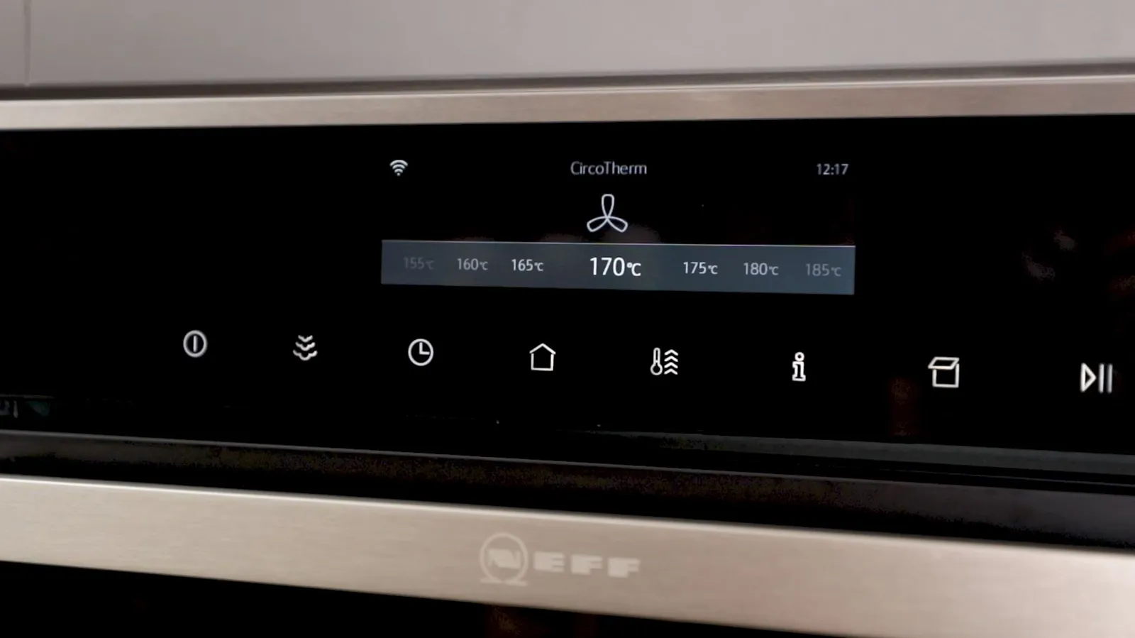 Oven display with Circotherm