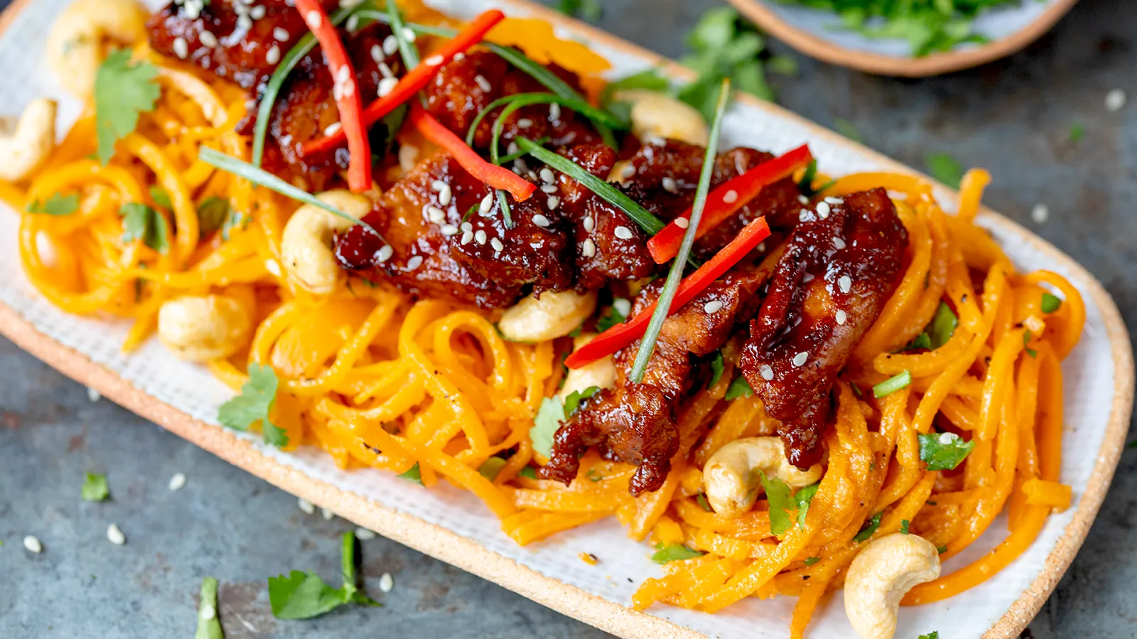 Asian Pork with ButternutSquash Noodles