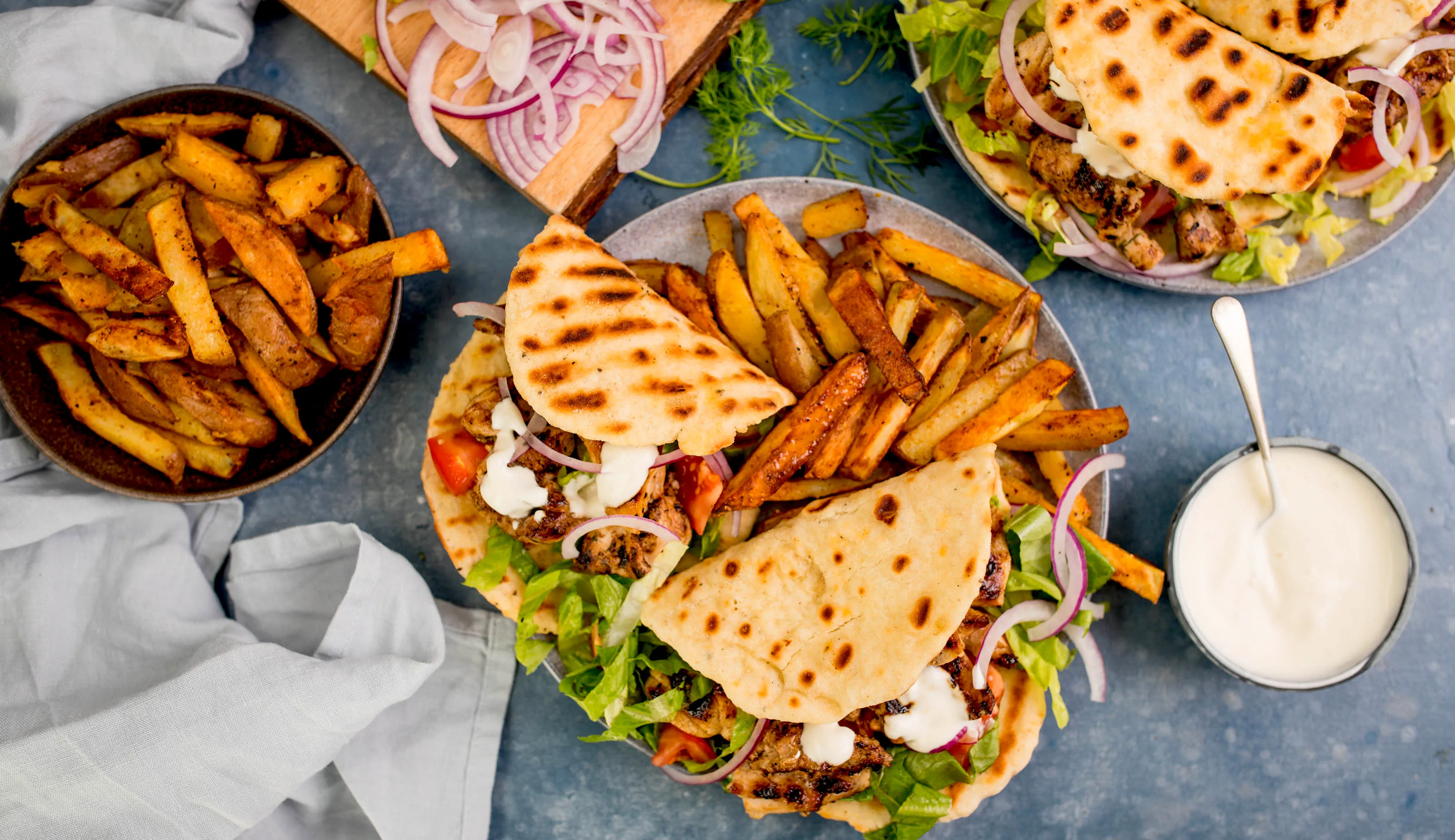 Chicken Kebab with Homemade Flatbreads