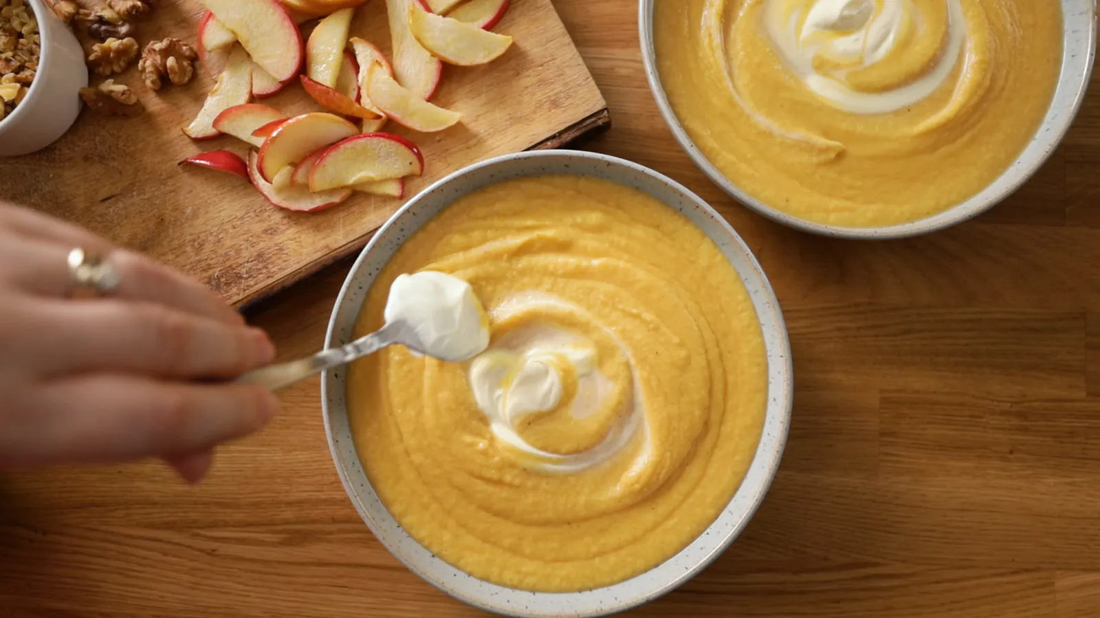 Celeriac, Apple & Walnut Soup
