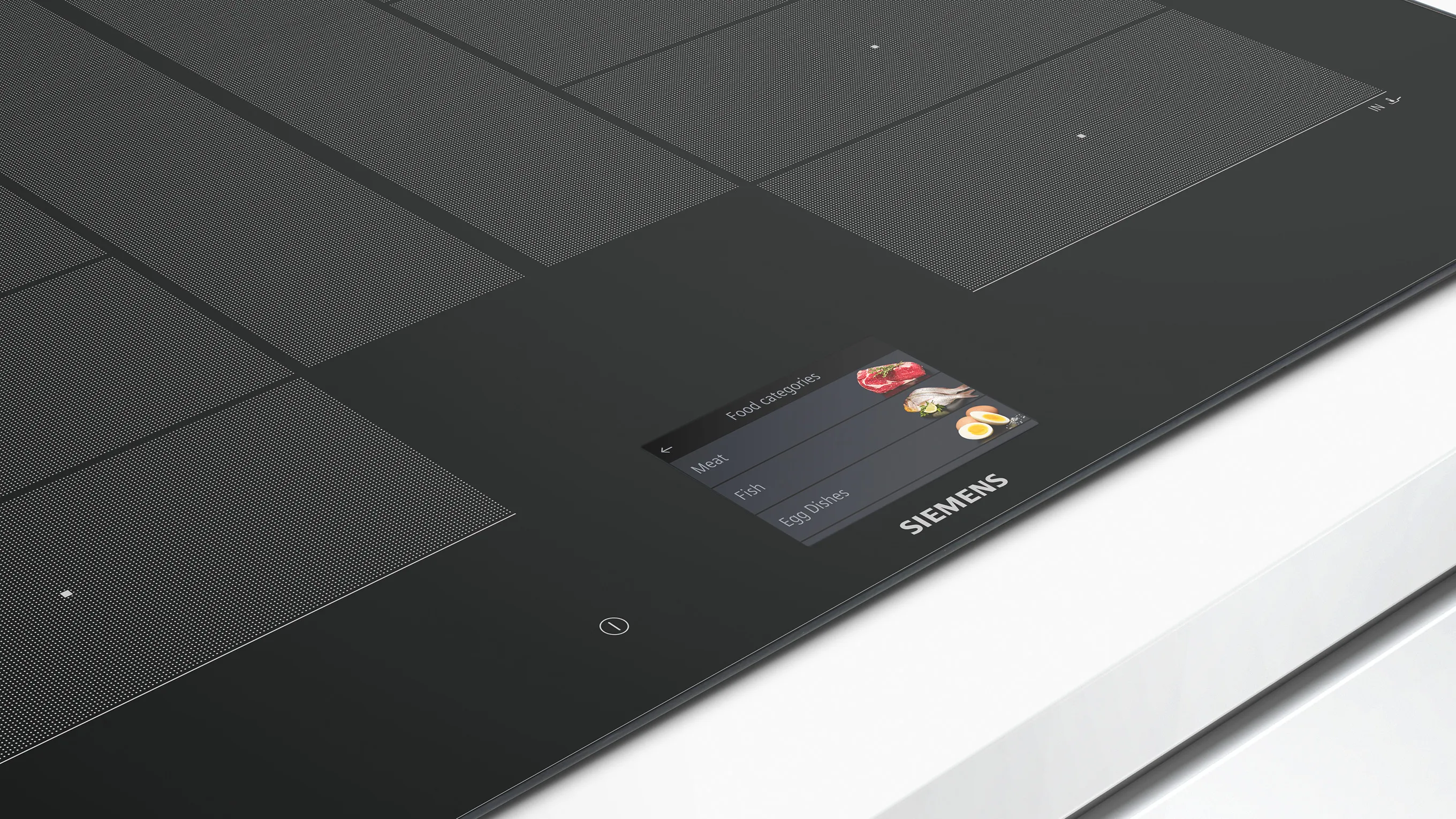 Induction hob with tft display