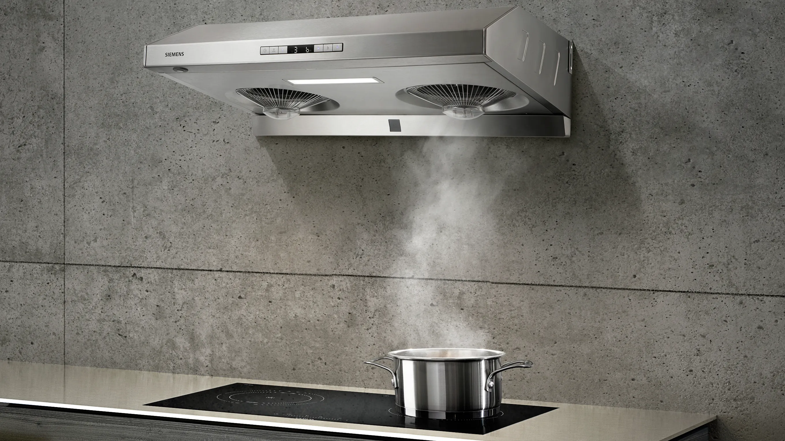 Siemens home appliances iSteam Self Clean dualTurbo cooker hood