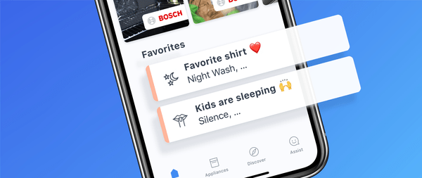Home Connect Favorites Feature