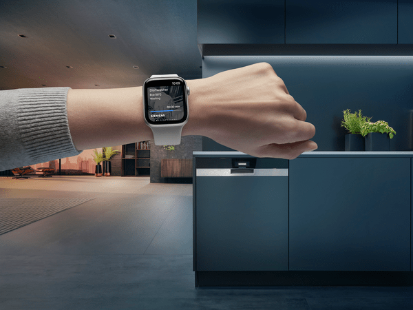 Na hodinkách Apple Watch® uvidíte, kedy program umývačky riadu skončí.
