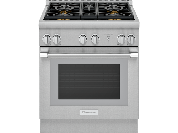 30 inch gas range with cast iron grids