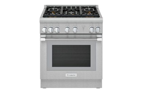 thermador 30-inch slide-in gas ranges PRG305WH