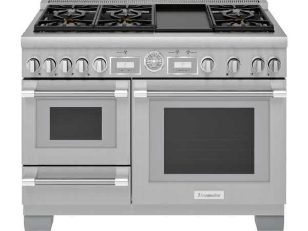 48-IN, 8 Burner, Freestanding, Dual Fuel Range with Natural Gas
