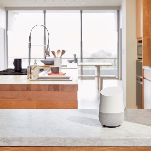 Google Home on countertop