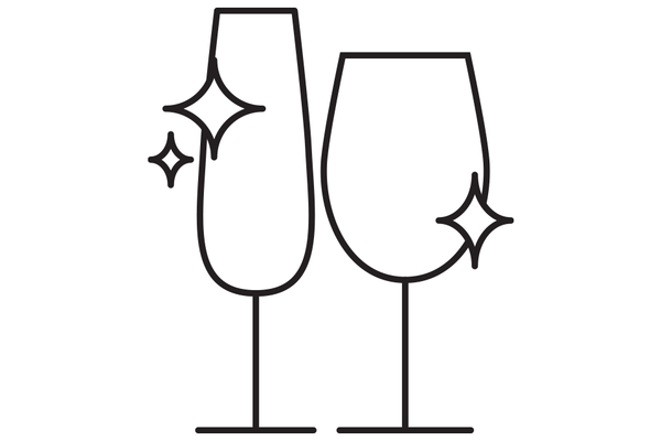 Sparkling wine glassware