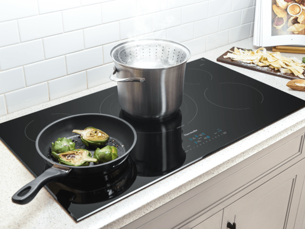 Thermador Heritage Induction Cooktop with artichoke on pan