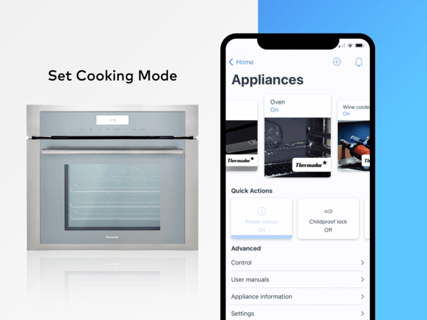 Thermador Oven with Home Connect and app details