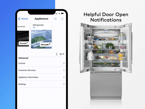 Thermador Refrigerator with Home Connect and App details