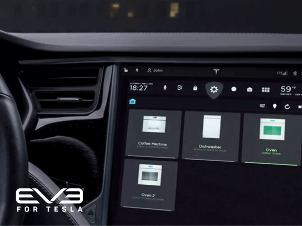 Tesla dashboard with eve app