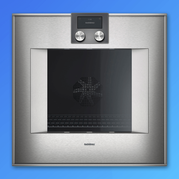 oven on a blue background