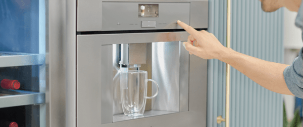 Thermador Built-In Coffee Machinepouring a cup of coffee