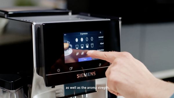 Siemens EQ700's instruktionsvideo om favoritter.