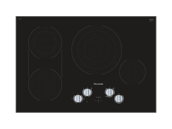 Thermador 30 inch electric cooktop with knob control panel CEM305TB