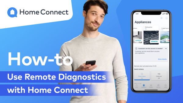 Home Connect: Titelbild der Videoanleitung zur Ferndiagnose