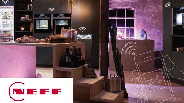 Futuristic kitchen with NEFF logo
