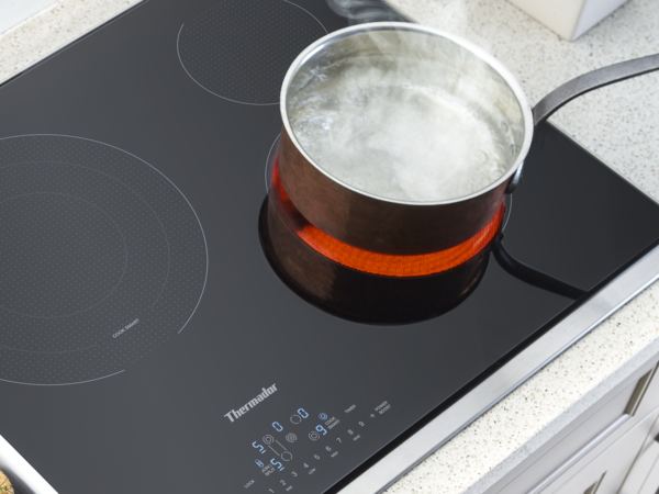 Thermador 36 inch electric cooktop boiling water