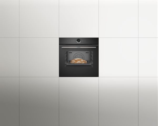 Ein Bosch Backofen mit Dampfsto&szlig;funktion f&uuml;r eine knusprige Kruste.&nbsp;