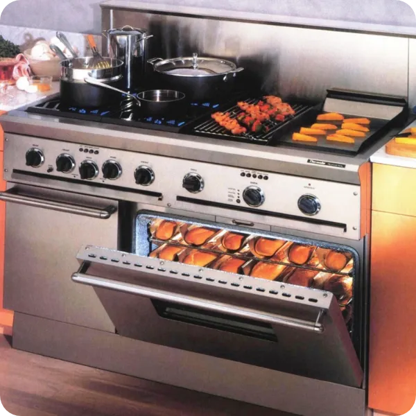 The First Pro Range with Self Cleaning and Convection Oven
