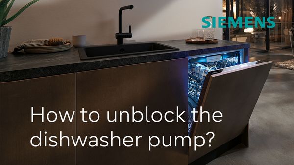 Kontroller oppvaskmaskinpumpen | Siemens husholdningsapparater