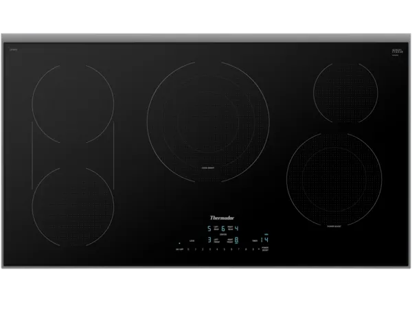 Thermador 30 inch electric cooktop with touch control panel CET366TB