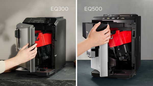 Máy pha cà phê Siemens EQ500 TQ505D09 với bộ phận ủ dễ dàng tháo lắp và làm sạch