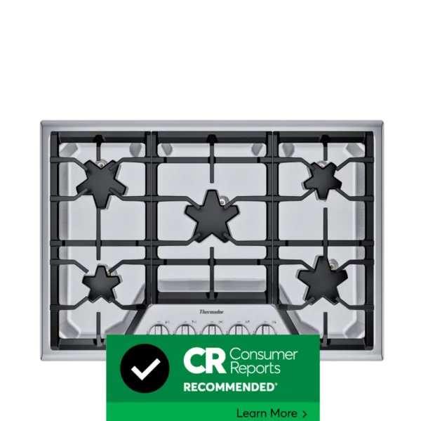 Thermador 30-inch gas cooktop