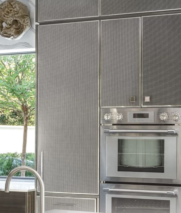 Gray metal cabinets with Thermador ovens –Photo Thermador websites