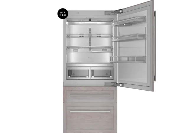 36-inch Built-in Single Door  Bottom Freezer with Masterpiece® Style Handles