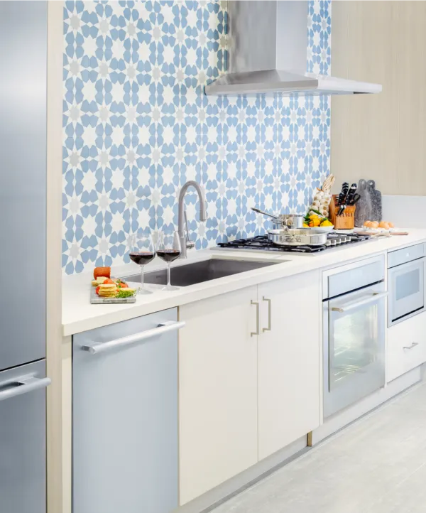 blue tile masterpiece collection kitchen 