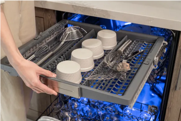 thermador high end dishwashers adjustable tool drawer