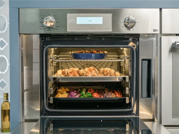 thermador steam ovens 30 inch in blue kitchen food in professional oven