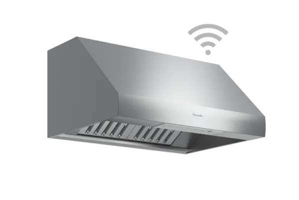 thermador professional collection PH36GWS Thermador ventilation wall hood front angled