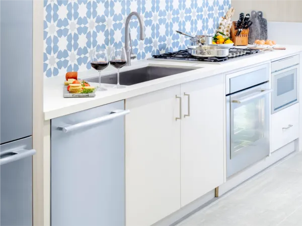 thermador compact kitchen masterpiece collection blue kitchen